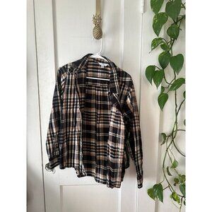 Time and Tru women’s size large plaid flannel long sleeve shirt